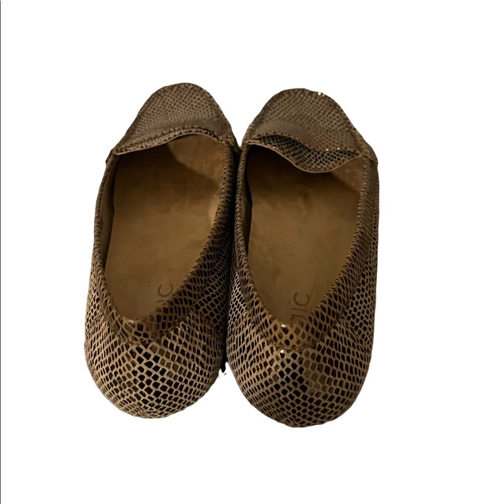 Vionic Brown Snake-Embossed Leather Loafers - Picture 5 of 11
